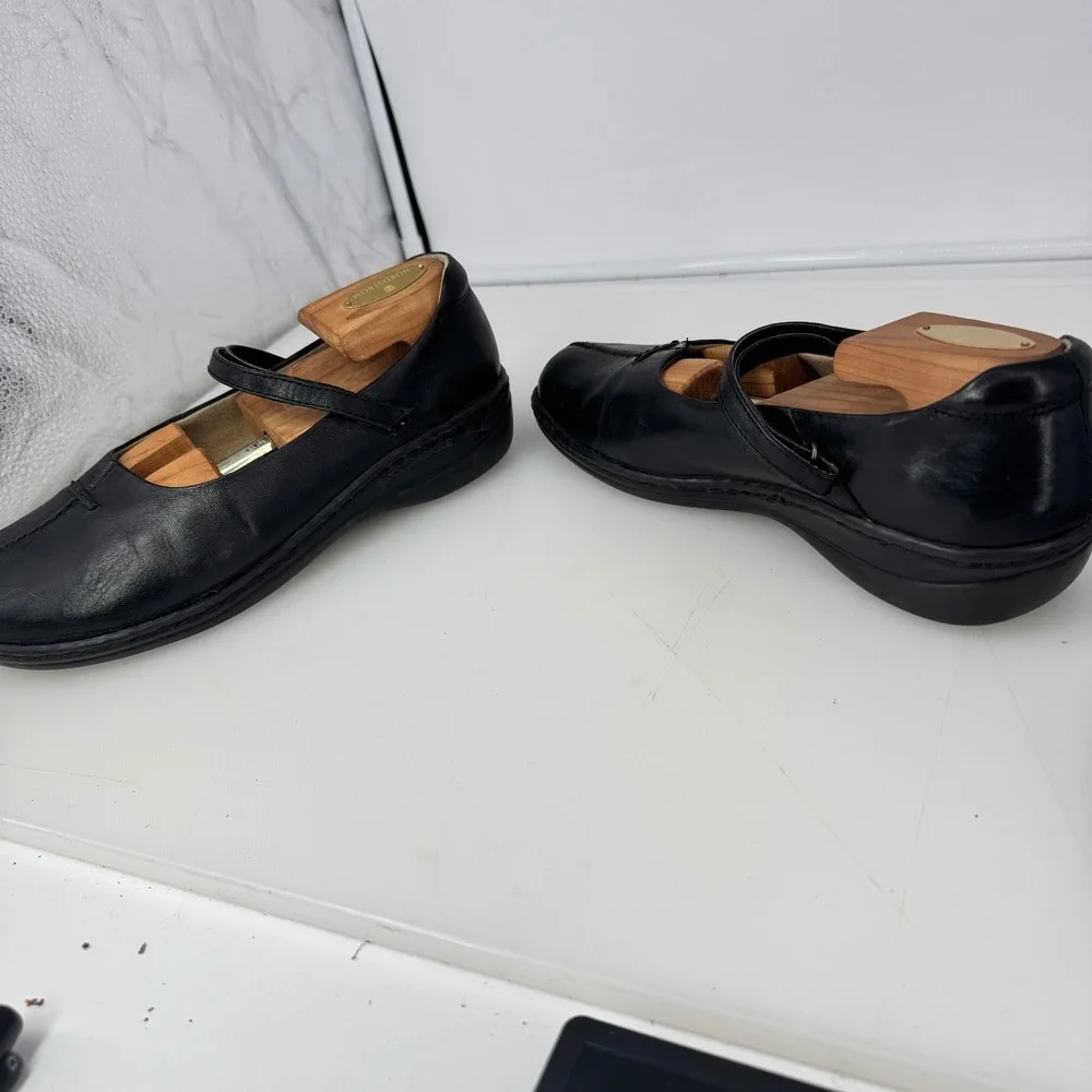 Earth Spirit Mary Jane Shoes Women 8 Black Leather Gelron Comfort Casual Flats